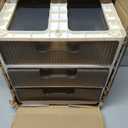 CALANDIS Desktop Drawer Organizer for Office, School, and Cosmetics - A4 Paper Storage Box 3-Tier Short Drawer