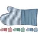 Cotton Oven Mitt With Silicone Grip, 1 Ea