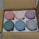 NETANY 6-pack 8oz Glass jars with Airtight Lids, Overnight Oats Containers with Lids, Wide mouth Mason Salad jars, Glass Food Storage Containers for Snacks Yogurt Spice Sugar