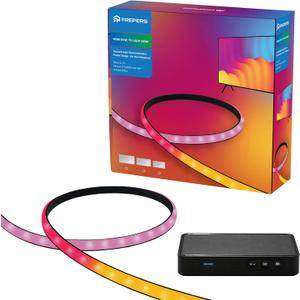 TV LED Backlight, Flowing Color Light Strip Behind TV, Change with TV Screen or Sound, HDMI Sync, Accurate and No Delay, RGBICCW Smart Gradient Light Strip.(55 TV Immersive Ambient Lighting)