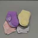 CozyWay Baby & Toddler Socks With Grippers Non Slip Crew Grip Socks for Girls and Boys Soft Comfy Cotton - 12 Pack (6-12 Months, Pink White Gray)