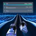 UGREEN Cat 8 Ethernet Cable 6FT, High Speed Braided 40Gbps 2000Mhz Network Cord Cat8 RJ45 Shielded Indoor Heavy Duty LAN Cables Compatible for Gaming PC PS5 Xbox Modem Router 6FT