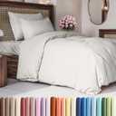 Duvet Cover Twin/Twin XL Size Set - Extra Soft Duvet Cover 68 x 90 with 1 Pillow Sham - Hotel Luxury, Easy Care and Fade Free w/ Zipper Closures & Ties - Comfy, Breathable Bedding Set (French Grey) (04 - French Grey (No Comforter))