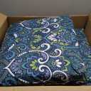 Arden Outdoor Midback Chair Cushion, 18 x 16.5, Water Repellent, Fade Resistant 18 x 16.5, Sapphire Aurora Blue Damask