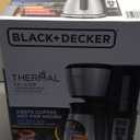 BLACK+DECKER 12 Cup Thermal Programmable Coffee Maker with Brew Strength and VORTEX Technology, Black/Steel, CM2046S