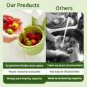 Silicone Sink Strainer Basket, Kitchen Sink Drain Strainer Basket Food Waste Catcher, Press Dumping & Faucet Hanging Design, Corner Colander Food Drainer Waste Filter Accessories for Sink (Yellow)