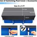 102 x 67 in Rectangle Pool Cover 8x5 for Above Ground Pool Covers Drawstring Design for 8 ft Rectangular Frame Pools 8.5 x 5.6 ft Rectangle Winter Pool Cover Ideal for Heater Above-Ground Pool