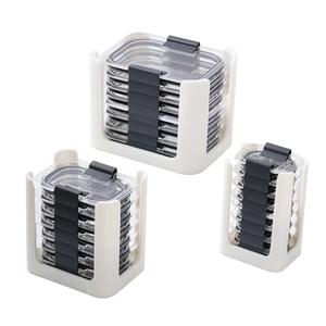 Food Container Lid Organizer for Rubbermaid Brilliances nap-on lids,Food Container Lid Organizer for Kitchen Cabinet (3-Piece) - Holds 24 Lids for 4.7 & 3.2 Cup,1.3 Cup ,0.5 Cup Containers (White)