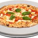 FibraMent Premium 20 Round Extra Large Pizza Stone with Flame Diverter for Oven or Grill  Compatible with Big Green Egg XL, Kamado Joe Big Joe, Weber Kettles  Ranked BEST OVERALL PIZZA STONE