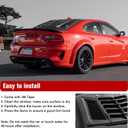 Window Louvers for Dodge Charger 2011-2023, Lambo Style Rear Windshield Sun Shade Cover for SXT GT R/T Scat Pack SRT Hellcat Widebody Redeye Daytona All Weather ABS (Carbon Fiber)