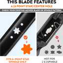 ILONPA 942-04290 46" Mower Blades for Cub Cadet XT1-46 XT2-46 RZT-46 ZT1-46 LTX46 LTX1045 LTX1046 MTD Troy Bilt 46 inch Deck Zero Turn Lawn Tractor 942-04290-X (Mulching Toothed) 2-Pack, Black
