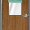 WdFour Classroom Door Window Cover,Blackout Shades for Classroom Windows and DoorsPrivacy,Room Darkening Design Blocks Views, Classroom Window Cover Lockdown. 8W x 36L Inches, 1 Panel, Aqua.