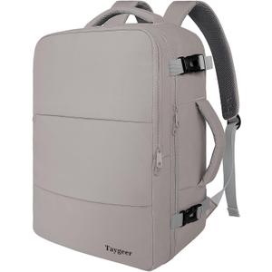 Taygeer Laptop Backpack Purse for Women, Backpack for College Essentials with 15.6inch Laptop Compartment, Travel Bag Airline Approved CarryOn Work Bag for Nursing Doctor Business Travel, Brown (Large)