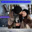 Hand Warmers Rechargeable 2 Pack, 10000mAh Magnetic-Split Electric Hand Warmer,Portable Hand Warmer(Heating Temp: 95F - 113F),Mini Hand Warmer Works for Camping, Hunting, Winter Gifts (Black)