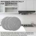 (3-Pack) Calvana 9-1/2" Round x 3/32" Aluminum Grease Filters with Center Hole, Range Hood Filter, Kitchen Exhaust Fan Filters Replacement
