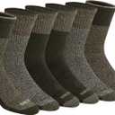 Dickies Men's Dri-Tech Essential Moisture Control Crew Socks (6 Pairs) (Large)