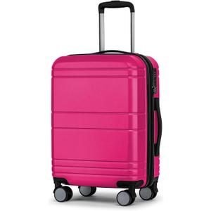 KYME Carry on Luggage,Carry On Suitcase With Wheels,20 Inch,Magenta, Expandable Carry-On 20-Inch