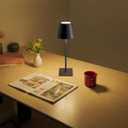 KDG 2 Pack Cordless Table Lamp, Portable LED Desk Lamps, 5000mAh Battery Operated, 3 Color Stepless Dimming Up, for Restaurant, Bedroom, Outdoor Camping, Coffee Shop, Night Light, Rechargeable (Black)