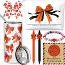 Patelai 7 Pcs Basketball Gifts for Girl Basketball Favor Include 14 oz Stainless Steel Cup Makeup Bag Bracelet Hair Scrunchies Pen with Inspirational Card 2026 Graduation Gift for Senior Nights Player