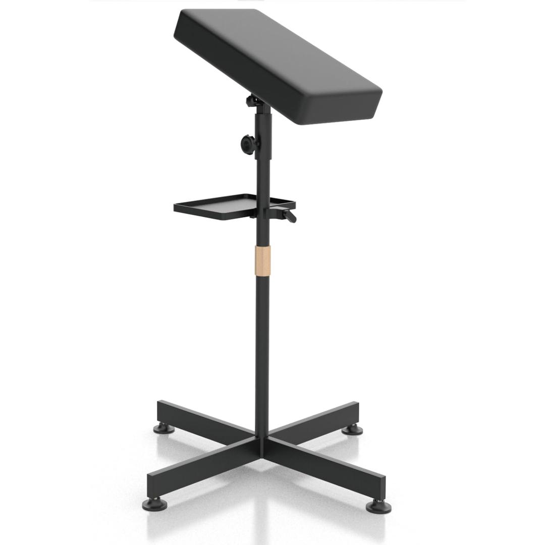 Tattoo Armrest Stand With Tray - ZHOOGE Height Adjustable Tattoo Leg Rest Stand Soft Pad for Tattoo Supply
