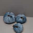 Beeveer 3 Pcs Assorted Sizes Velvet Blue Artificial Pumpkins Blue Faux Decorative Pumpkins Harvest Fall Decoration for Farmhouse Fall Halloween Thanksgiving Mantel Table Decor