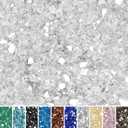 Skyflame 10-Pound Fire Glass for Fireplace Fire Pit and Landscaping, Platinum Reflective, 1/4-Inch