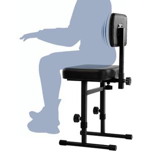 Piano Bench Adjustable Height Stool Chair with Backrest, Music Keyboard Bench Seat for Keyboard Stand with Black Padded Cushion, Comfortable Piano Seat for Musicians, Adult and Children, 26 inches x 15 inches x 15 inches