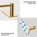 NearMoon Self Adhesive Bathroom Towel Bar- Stainless Steel Bath Wall Shelf Rack Hanging Towel Stick On Sticky Hanger Contemporary Style, NO Drilling (1 Pack, Brushed Gold, 24-Inch Towel Rack)