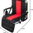 Stadium Seats for Bleachers Portable Bleacher Chairs W/Cushion, 17.3 inches by 15.1 inches by 17.3 inches