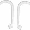 Beufee Ear Hooks, 4Pcs Silicone Earphone Ear Hoop Hook 360° Rotatable Multi Dimensional Adjustable Headset Clips Earbud Clips for Sports(White)