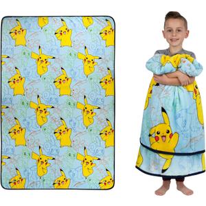 Franco Kids Bedding Super Soft Plush Throw Blanket, 62 in x 90 in, Pokemon 