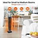 Comfort Zone 30-Inch Oscillating Tower Space Heater with Remote Control 1500W High Velocity Ceramic Heater, Digital LCD Thermostat, 12-Hour Timer, ECO Mode, Safety Tip-Over & Overheat Protection