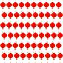 60 Pieces Red Chinese Lanterns Festival Lanterns Decorations for New Year, Spring Festival, Wedding, Restaurant (8 Inches)