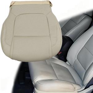 Mythoria Driver Side Bottom Replacement Perforated Leather Seat Cover Light Gray #CL Compatible with Ford Explorer Limited, Sport, XLT, 2WD, AWD, 4WD 2011 2012 2013 2014 2015