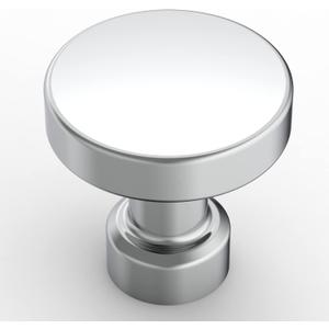Amerdeco 10 Pack Polished Chrome Kitchen Cabinet Knobs Single Hole Cabinet Pulls Round Drawer Knobs Dresser Knobs and Pulls for Bathroom Cabinets