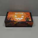 Halloween Spider Web Lights Decoration 455 LED Spider Webs Halloween Decorations Outdoor with 59" Large Spider & 3.53 oz Stretch Cobweb 16.4 Ft Light Up Giant Spider Web (Purple & Orange)