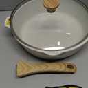 SENSARTE Nonstick Frying Pan Skillet with Lid 3.5/4.5/5QT, Ceramic Saute Pan,Deep Fring Pan Non-toxic Cooking Pot, Stay-cool Handle, Induction Compatible, PFAS Free