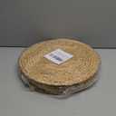 Round Woven Placemats 12 inch Set of 10 - Boho Rattan Placemats Natural Water Hyacinth Placemat, Farmhouse Weave Place Mats, Rustic Braided Wicker Table Mats for Dining Table,Home, Wedding, Nature