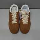 Women's Fashion Sneakers Casual Retro Walking Shoes Lace-Up Lightweight Comfortable Low Top Non-Slip Footwear, Size 7US Brown