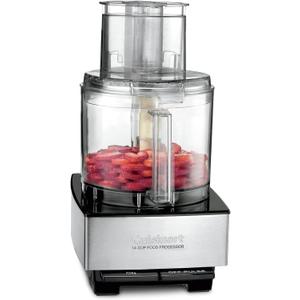 Cuisinart Food Processor, 14-Cup Vegetable Food Chopper for Mincing, Dicing, Shredding, Puree & Kneading Dough, 720-Watt Motor, Stainless Steel, DFP-14BCNY