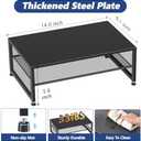 Desk Organizers and Accessories, 2-Tier Metal Computer Monitor Stand Riser, Desk Organizer for Monitor, Printer & Laptop Stand, Desktop Workspace Organizers for Office Supplies(Black)