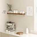 Ballucci Floating Shelf, 36" Hanging Shelf with Invisible Brackets, Wooden Floating Shelves for Walls, Book Shelf, Wall Shelves for Home Office, Bathroom, Living Room, 8" Deep, Rustic Brown