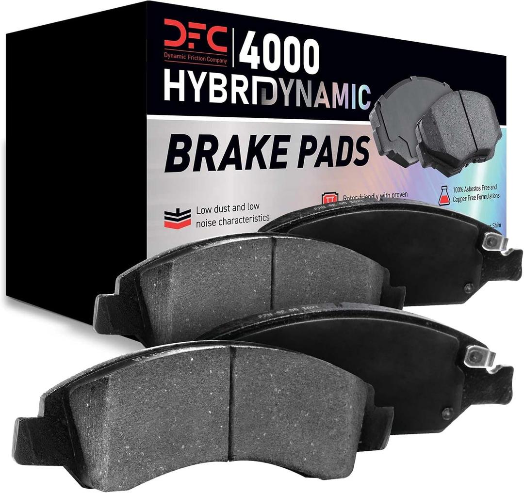 Dynamic Friction Company Rear 4000 HybriDynamic Brake Pads and Hardware Kit 4000-1051-01