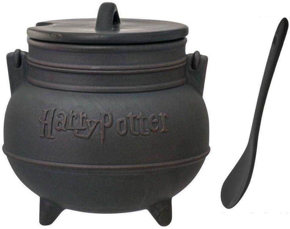 Harry Potter Ceramic Cauldron Soup Mug with Spoon (1 Count (Pack of 1))