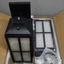 2 Pack 19" Large Outside Modern Wall Sconce Light Fixture Dusk to Dawn, Industrial Porch Light Wall Mount with Glass, Waterproof Farmhouse Exterior Lamp Lighting Bulbs Included (Black-DTD-2)