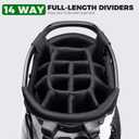 Findway 14 Way Golf Stand Bag, Lightweight Golf Bag with Stand for Men Women, Golf Club Carry Bag with Dual Strap, Rain Cover, Multiple Pockets, Golf Ball Holder