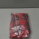 OTOSTAR Pack of 2 Christmas Scottish Plaid Throw Pillow Covers Decorative Check Tartan Lumbar Pillow Covers with Stitched Edge for Sofa Couch Bed Farmhouse Home Decor 12x20 Inches, Red