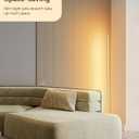 EDISHINE LED Corner Floor Lamp, 57.5" Minimalist Dimmable Sleek Light, Adjustable Height, Tall Floor Lamps for Living Room, Bedroom, Office, 3000K Warm White Light, White