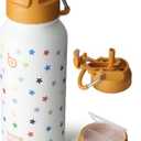 BOTTLE BOTTLE 32oz Insulated Water Bottle Stainless Steel Sport Water Bottle with Straw Dual-use Lid Design for Gym with Pill Box (Stellar Pop)