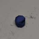 Velvet 3 Slots Jewelry Ring Box Engagement Wedding Box Keepsake Box Bridal Photo Ring Triple Slots Octagon (Navy Blue)